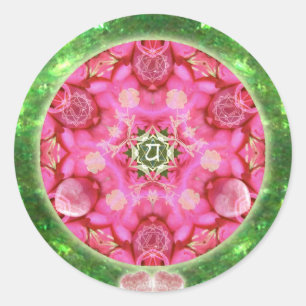 Sticker Rond Rose Anahata