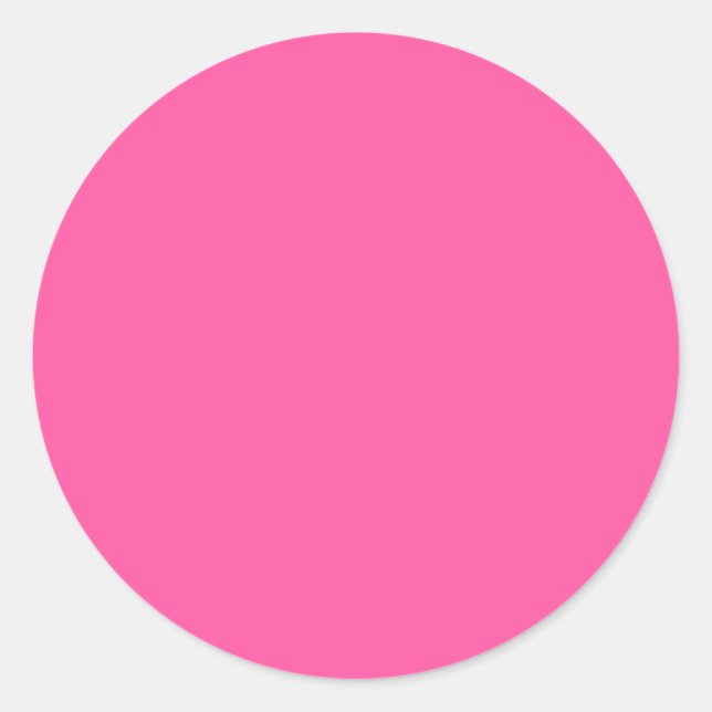 Sticker Rond Rose brillant (couleur solide) (Devant)