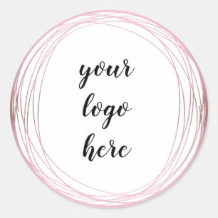 Sticker Rond Rose Cercle Or Cercles Parties scintillant de bord
