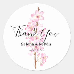 sticker rond rose cerise fleurs fleurs de fleur