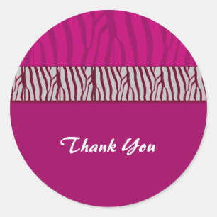 Sticker Rond Rose Chaud Merci