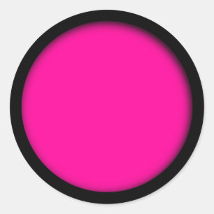 Sticker Rond Rose Chaud Uni