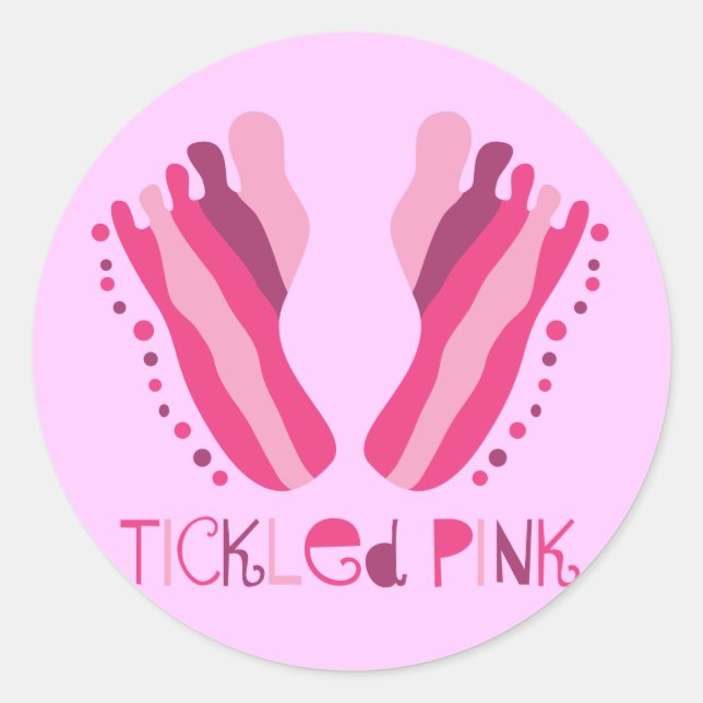 Sticker Rond Rose chiche (Devant)