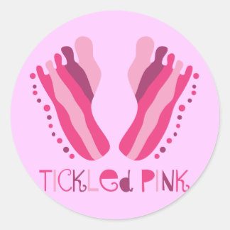 Sticker Rond Rose chiche