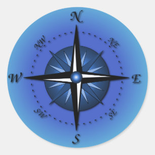 Sticker Rond Rose Compass