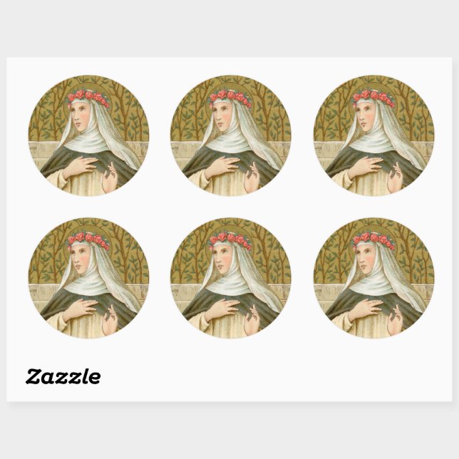 Sticker Rond Rose de Lima (BK 020) (Feuille)