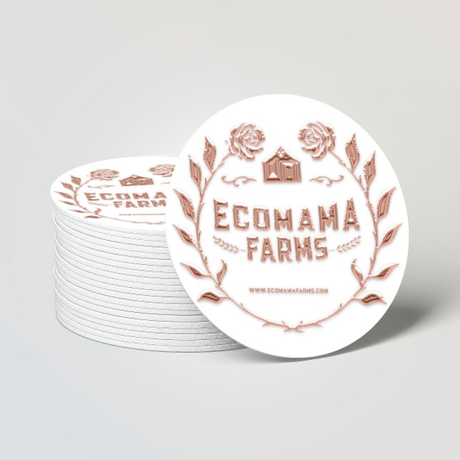 Sticker Rond Rose de logo personnalisé TryMeTester, exemple SWh (Créateur téléchargé)