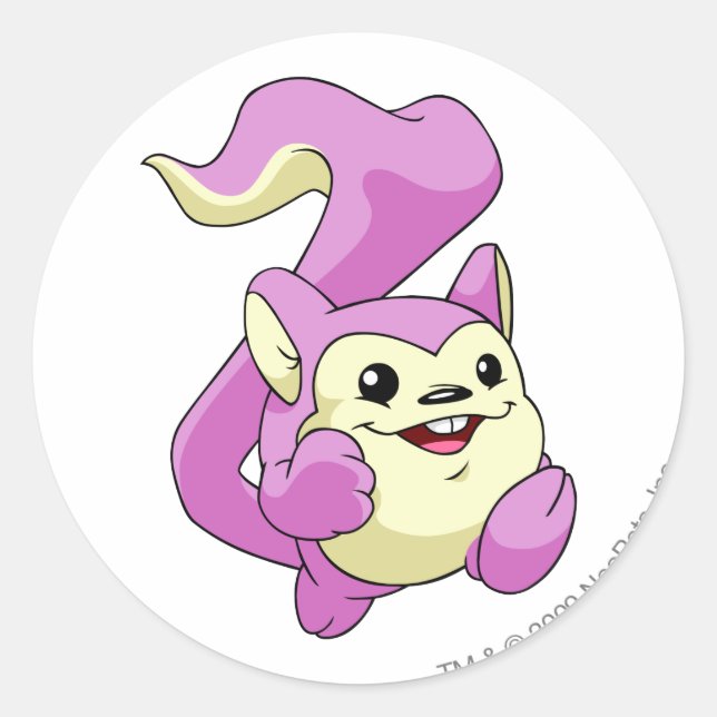Sticker Rond Rose de Meerca (Devant)