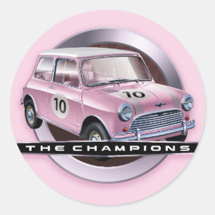 Sticker Rond Rose de Mini Cooper S