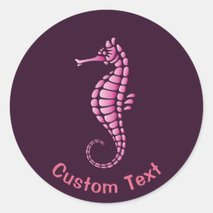Sticker Rond Rose de Seahorse