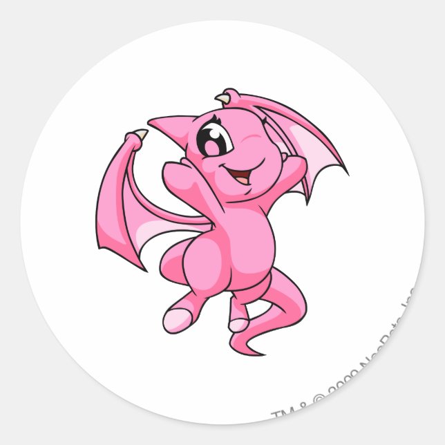 Sticker Rond Rose de Shoyru (Devant)
