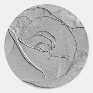 Sticker Rond Rose en argent 1