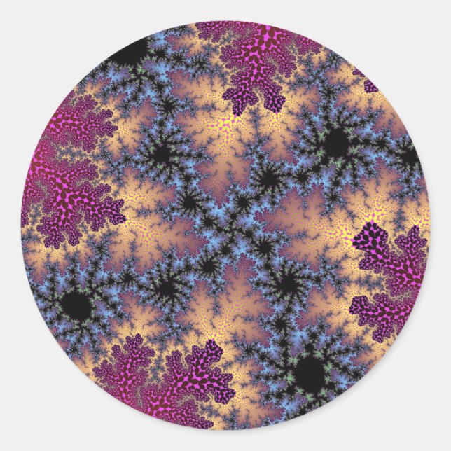 Sticker Rond Rose et Peach Speckle (Devant)