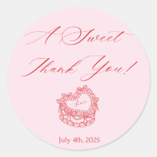 Sticker Rond Rose et rose moderne 