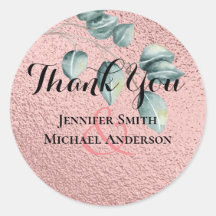 Rose Eucalyptus Feuille Foil Look MARIAGE