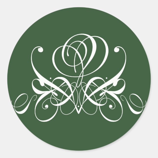 Sticker Rond Rose fleuri blanc et vert (Devant)