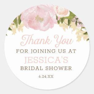 Sticker rond rose floral