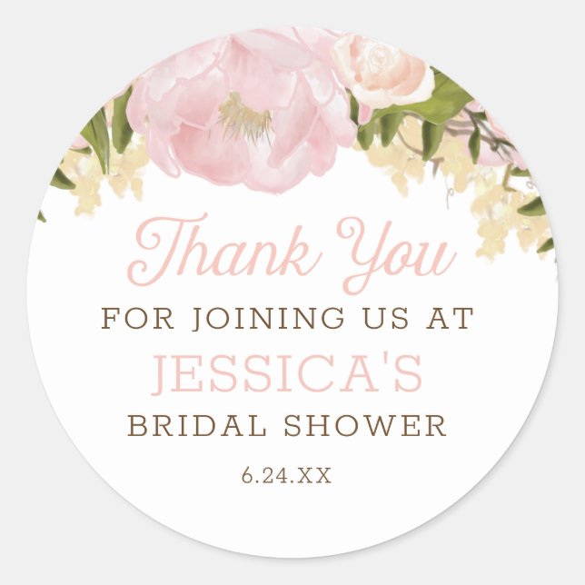 Sticker rond rose floral (Devant)