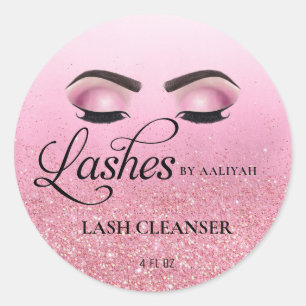 Sticker Rond Rose Glam Parties scintillant Lash Bain Shampoo ne