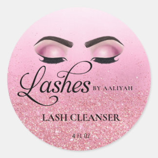 Sticker Rond Rose Glam Parties scintillant Lash Bain Shampoo ne
