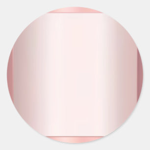 Sticker Rond Rose Gold Blank Modèle Ajouter votre texte Modern