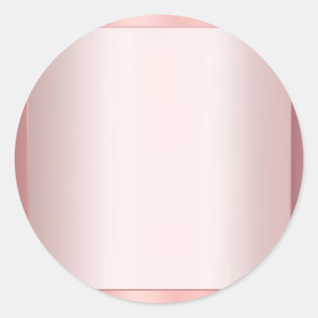 Sticker Rond Rose Gold Blank Modèle Ajouter votre texte Modern (Devant)