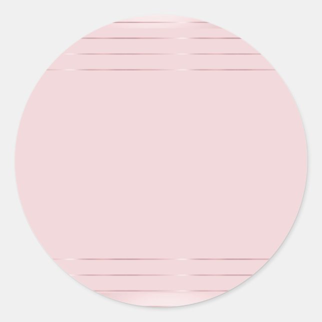 Sticker Rond Rose Gold Blank Modèle tendance élégant moderne (Devant)