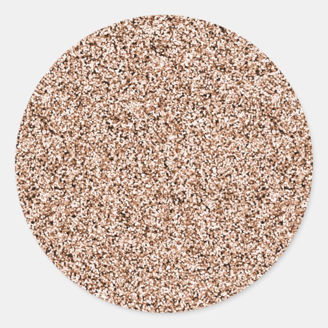 Sticker Rond Rose Gold Faux Parties scintillant Enveloppe Phoqu (Devant)