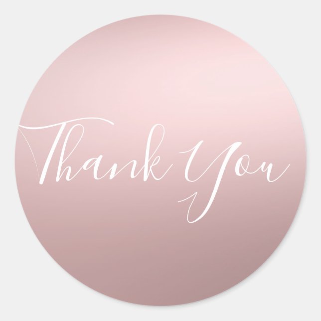 Sticker Rond Rose Gold métallisé brillant Glamour Cadeau de fêt (Devant)