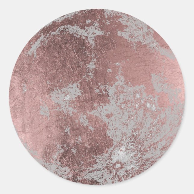 Sticker Rond Rose Gold Modern (Devant)