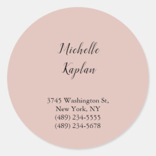 Sticker Rond Rose Gold Modern Professional Exclusive