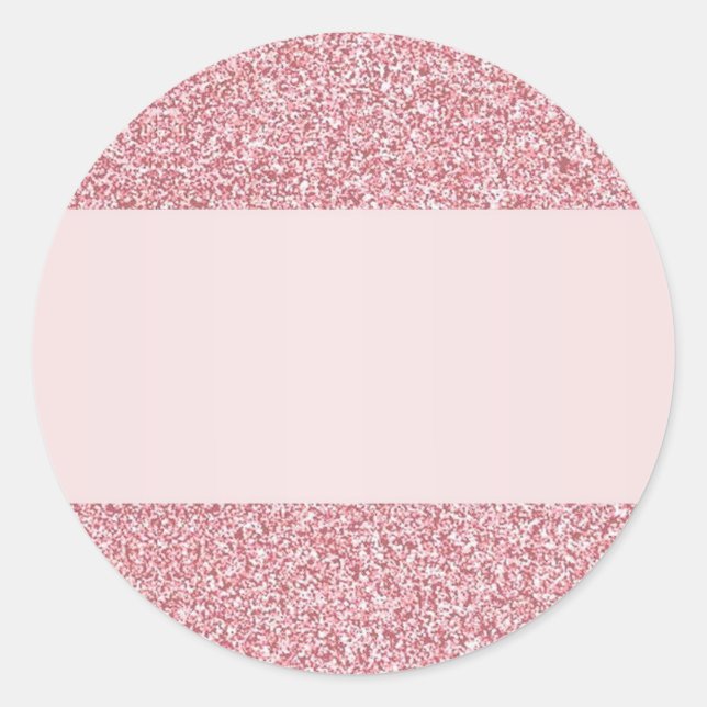 Sticker Rond Rose Gold Parties scintillant Look Ajouter un Modè (Devant)