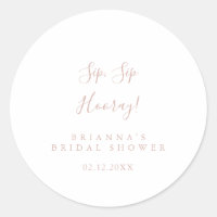 Rose Gold Sip Sip Hooray Enterrement de Vie de Jeu