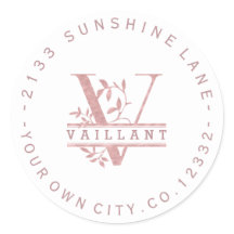 Rose Gold Split Monogramme Personnalisé T U W Y X 