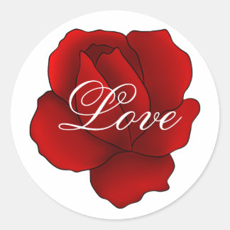 Sticker Rond Rose gothique romantique