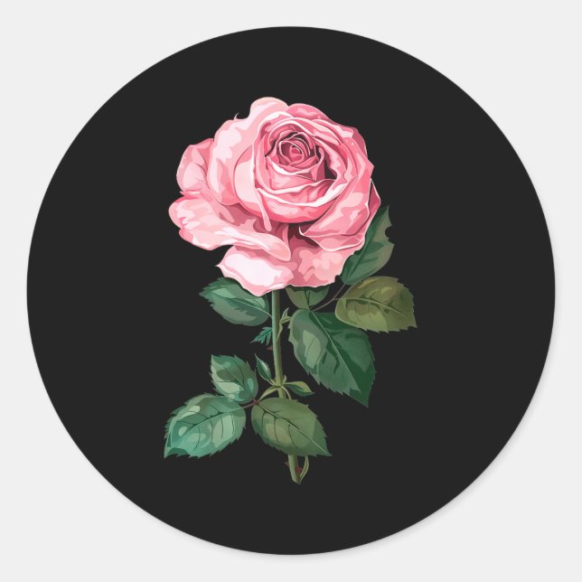 Sticker Rond Rose Graphic Premium Tri-blend  (Devant)