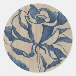 Sticker Rond Rose Indigo