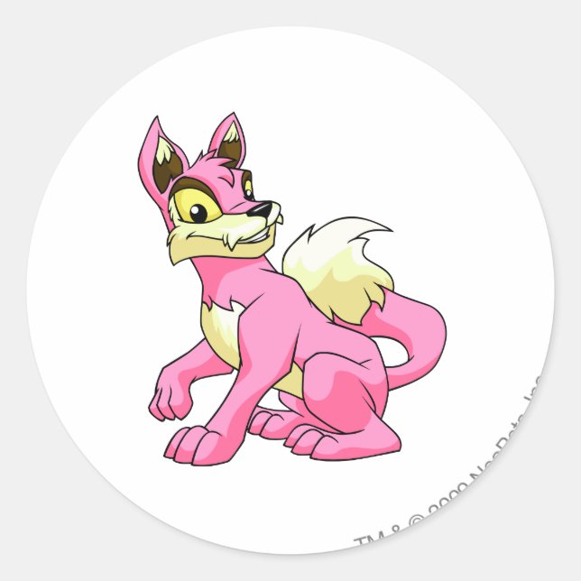 Sticker Rond Rose Lupe (Devant)