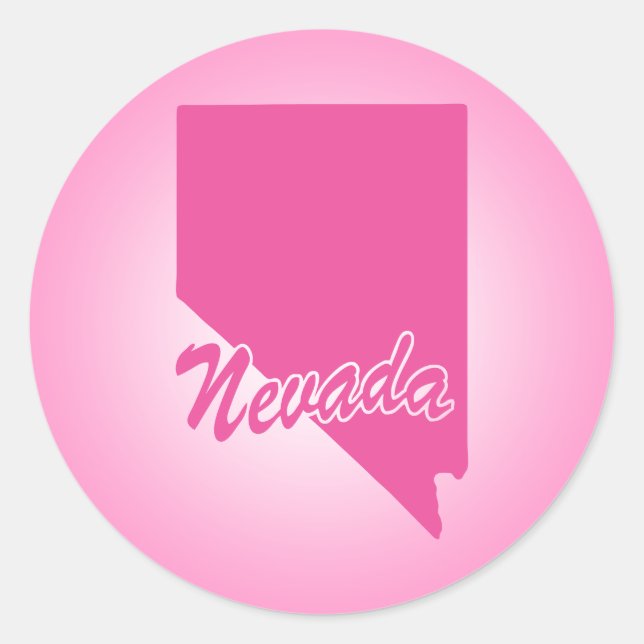 Sticker rond rose Nevada Classic (Devant)
