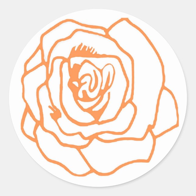 Sticker Rond Rose orange (Devant)