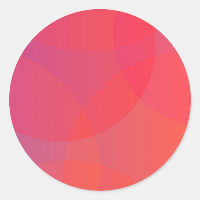 Sticker Rond rose, orange, moderne, simple, cool, art tendance (Devant)