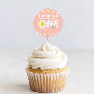 Sticker Rond Rose Pâle Daisy OneDerful Merci Anniversaire