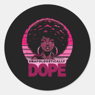 Sticker Rond Rose Pâle Vintage Drogue Sans Excuse Les Femmes No