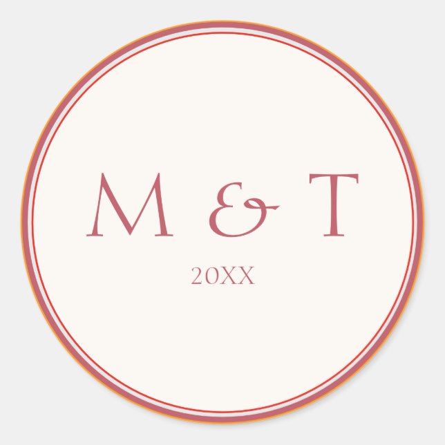 Sticker Rond Rose personnalisé (Devant)