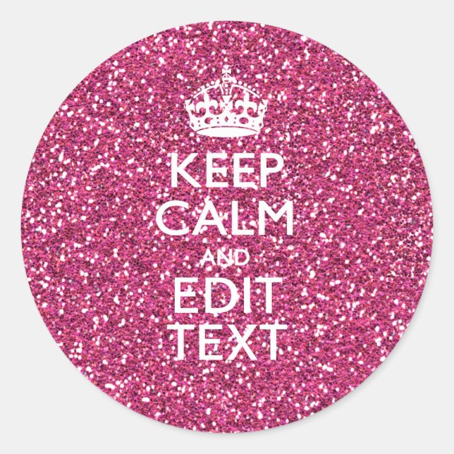 Sticker Rond Rose Personnalisé Conserver Décor Calme (Devant)