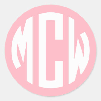 Sticker Rond Rose Prépa 3I Monogramme Cercle