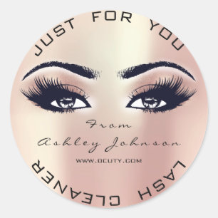 Sticker Rond Rose Rose Parties scintillant de beauté Coral Lash