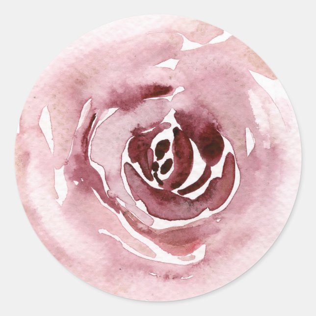 Sticker Rond Rose rose rose (Devant)