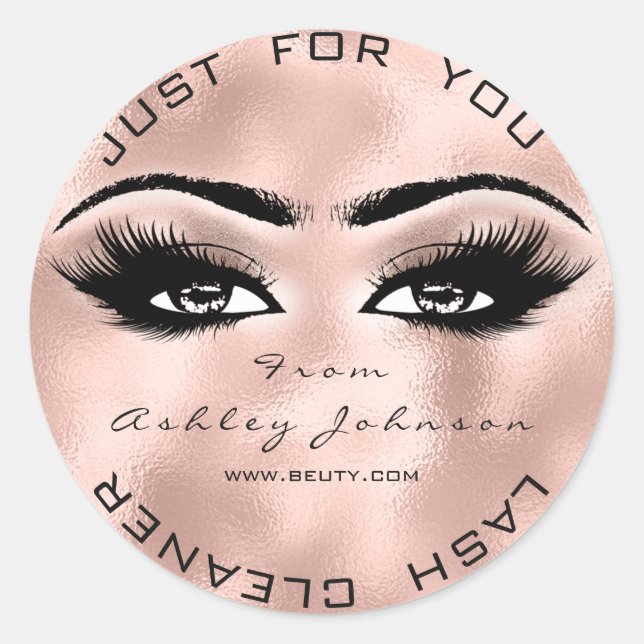 Sticker Rond Rose Rose Rose Parties scintillant de beauté Peau  (Devant)