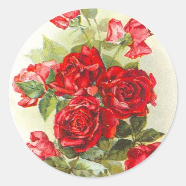 Sticker Rond rose rouge (Devant)